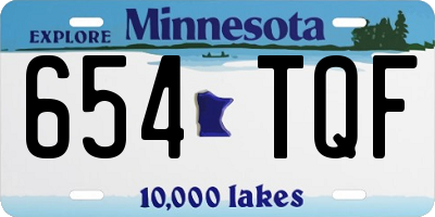 MN license plate 654TQF