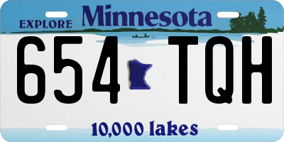 MN license plate 654TQH