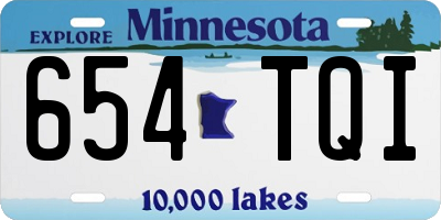 MN license plate 654TQI