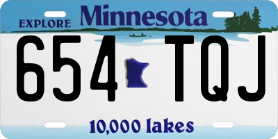 MN license plate 654TQJ