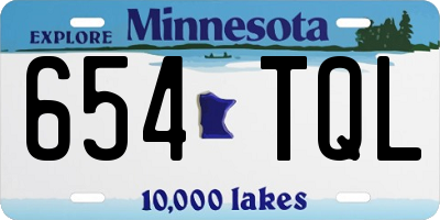 MN license plate 654TQL