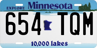 MN license plate 654TQM