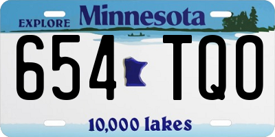 MN license plate 654TQO
