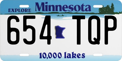 MN license plate 654TQP