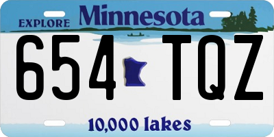 MN license plate 654TQZ