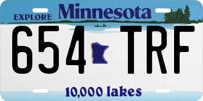 MN license plate 654TRF
