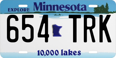 MN license plate 654TRK