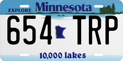 MN license plate 654TRP