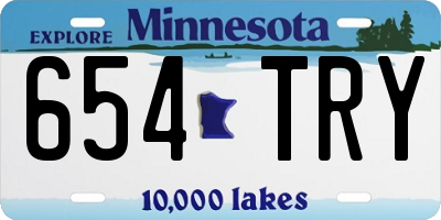MN license plate 654TRY
