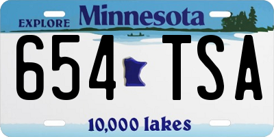MN license plate 654TSA