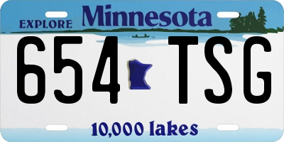 MN license plate 654TSG