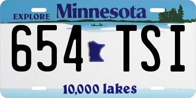 MN license plate 654TSI