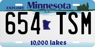 MN license plate 654TSM