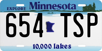 MN license plate 654TSP