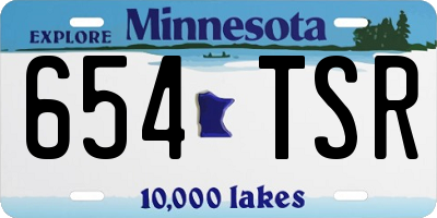 MN license plate 654TSR