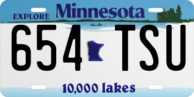MN license plate 654TSU