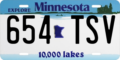 MN license plate 654TSV