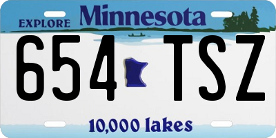 MN license plate 654TSZ