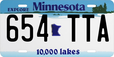 MN license plate 654TTA