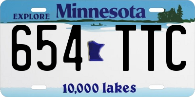 MN license plate 654TTC