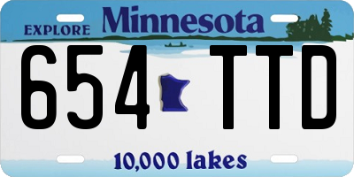 MN license plate 654TTD