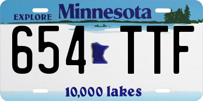 MN license plate 654TTF