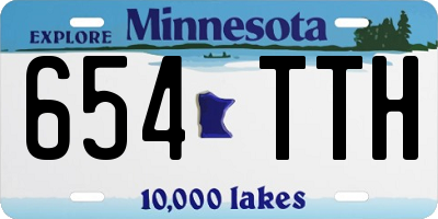 MN license plate 654TTH