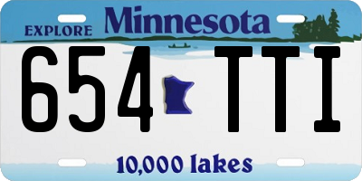 MN license plate 654TTI