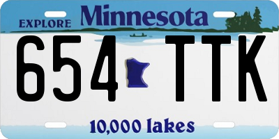 MN license plate 654TTK