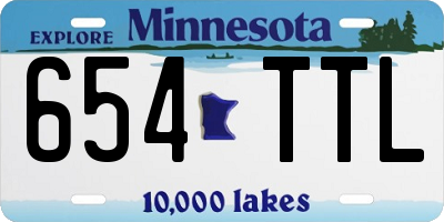 MN license plate 654TTL