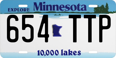 MN license plate 654TTP