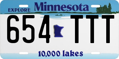 MN license plate 654TTT