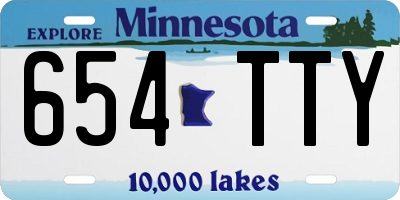 MN license plate 654TTY