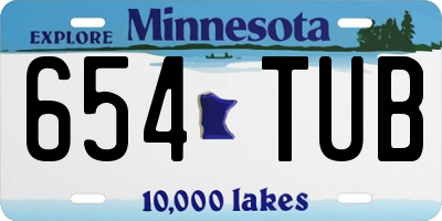 MN license plate 654TUB