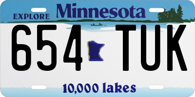 MN license plate 654TUK