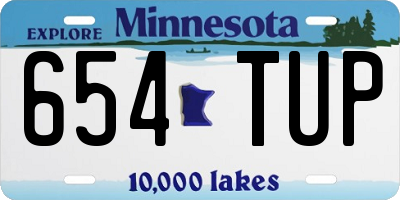 MN license plate 654TUP