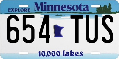 MN license plate 654TUS