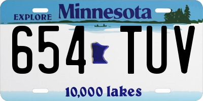 MN license plate 654TUV