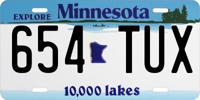 MN license plate 654TUX