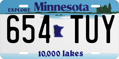MN license plate 654TUY