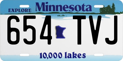 MN license plate 654TVJ