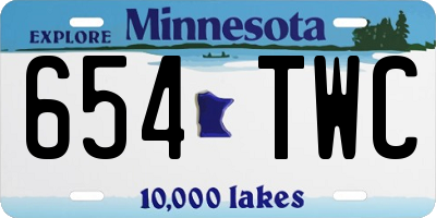 MN license plate 654TWC