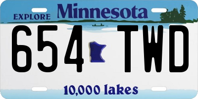 MN license plate 654TWD