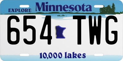 MN license plate 654TWG