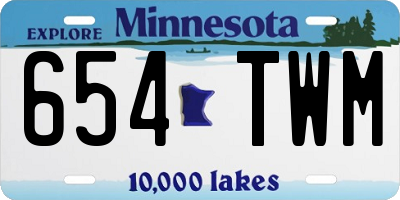 MN license plate 654TWM