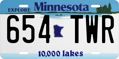 MN license plate 654TWR