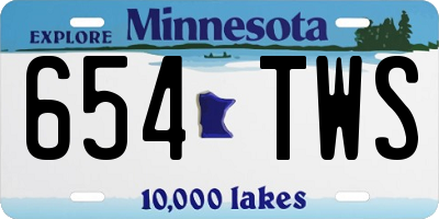 MN license plate 654TWS