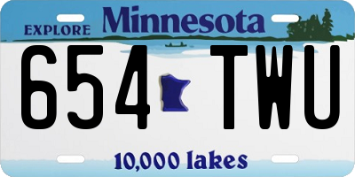 MN license plate 654TWU
