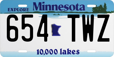 MN license plate 654TWZ