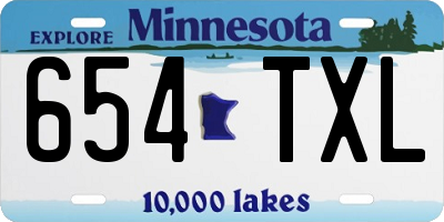 MN license plate 654TXL